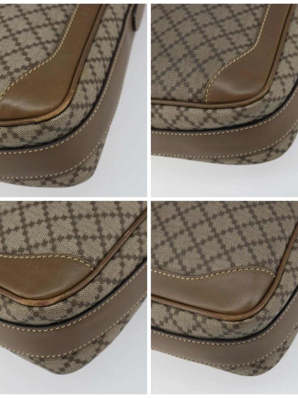 GUCCI Diamante Shoulder Bag PVC Leather Beige Silver 268159 Auth BA9486 - Picture 14 of 16